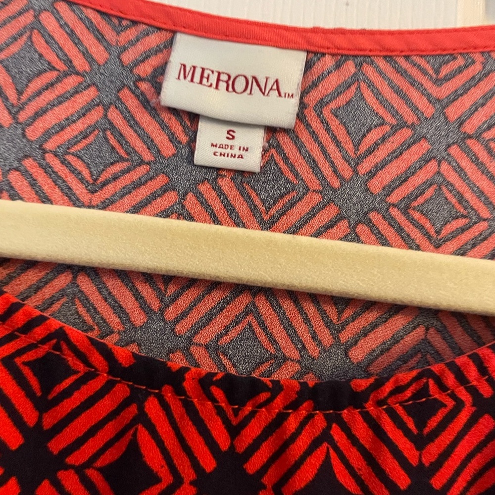 Small Red patterned Merona Dress - Picture 3 of 4